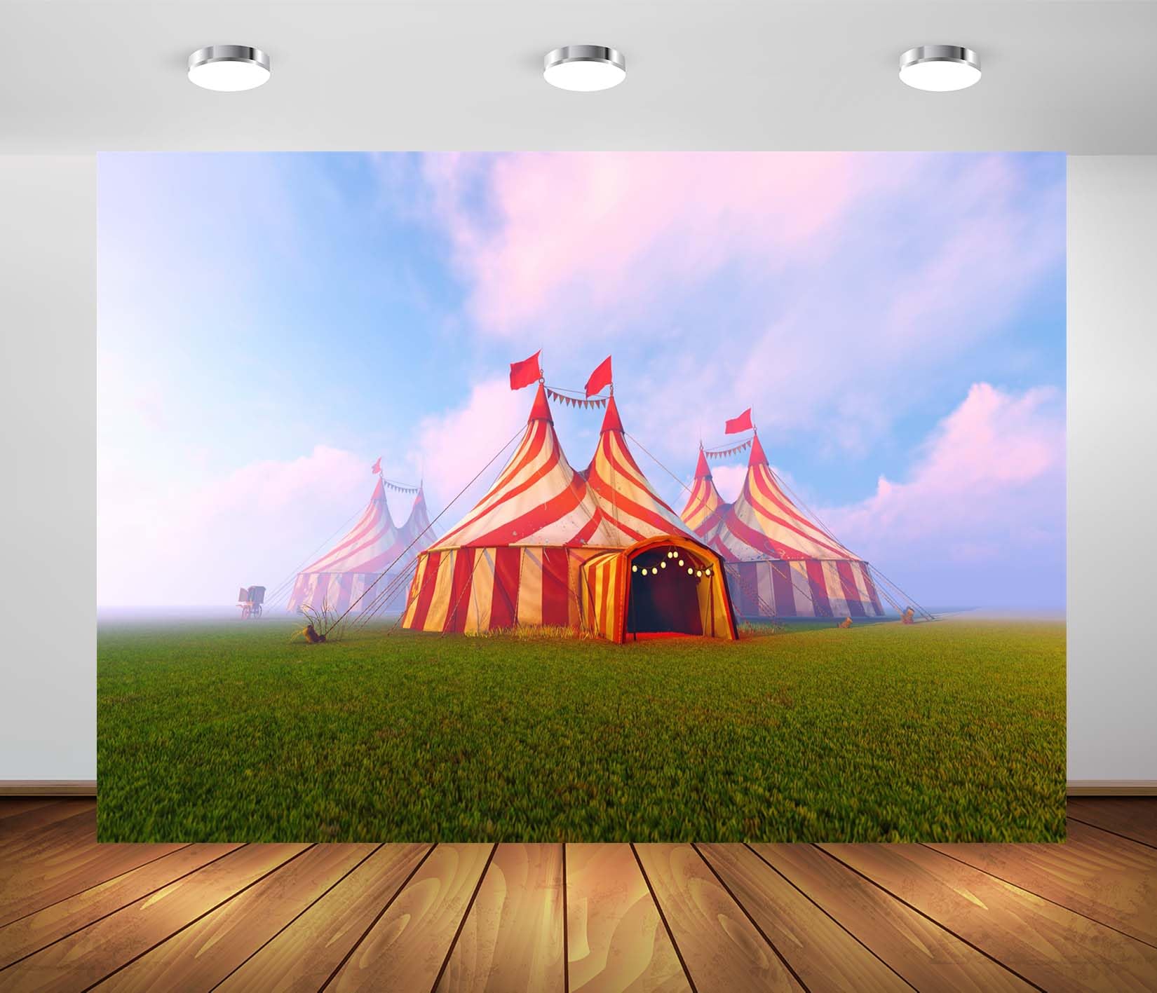 CORFOTO 3x2.5m Sfondo per spettacoli di magia, teatro magico, circo, carnevale, tenda rossa, sfondo per maghi, festa di compleanno per bambini, decorazione da tavolo per torte, cabina fotografica