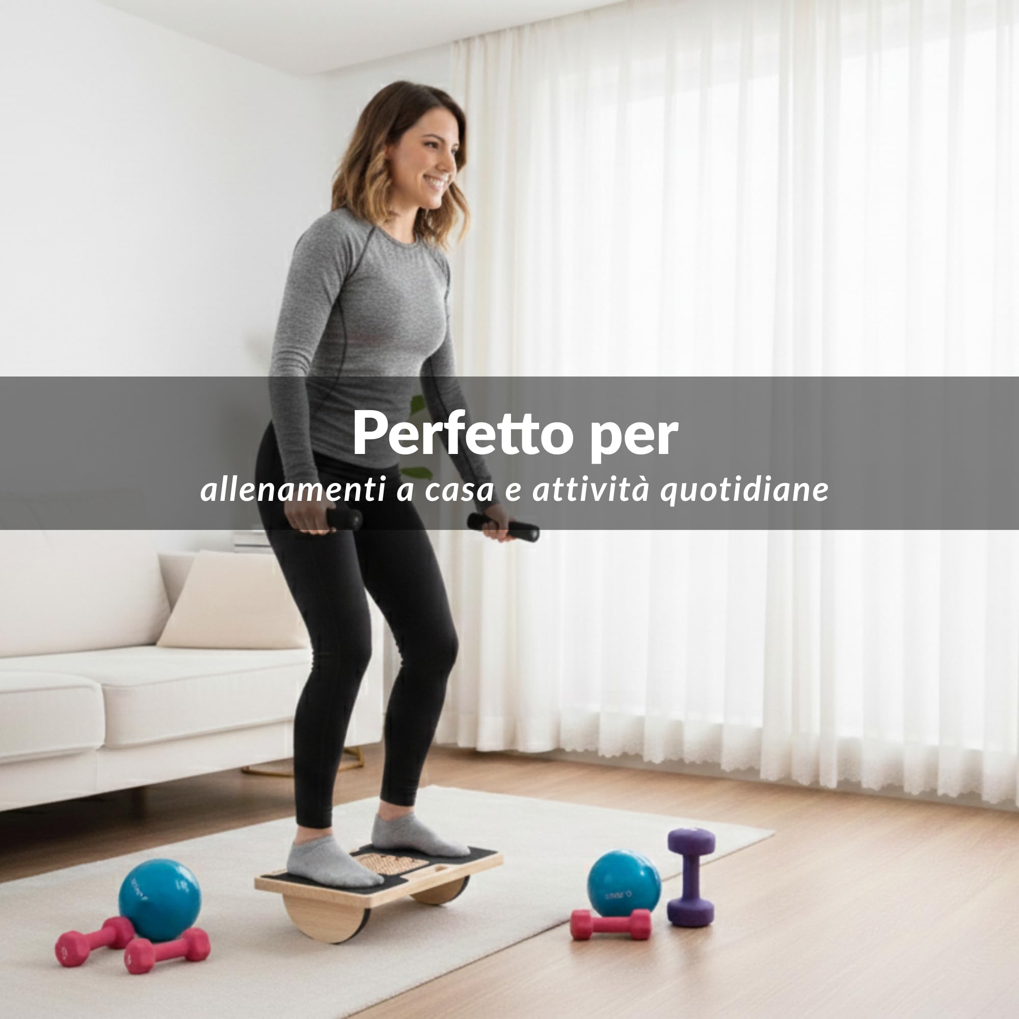 Poggiapiedi scrivania ergonomica a oscillazione morbida superficie di massaggio riflessologico legno di pino massiccio pieghevole e portatile, design elegante, ideale per la casa e l'ufficio