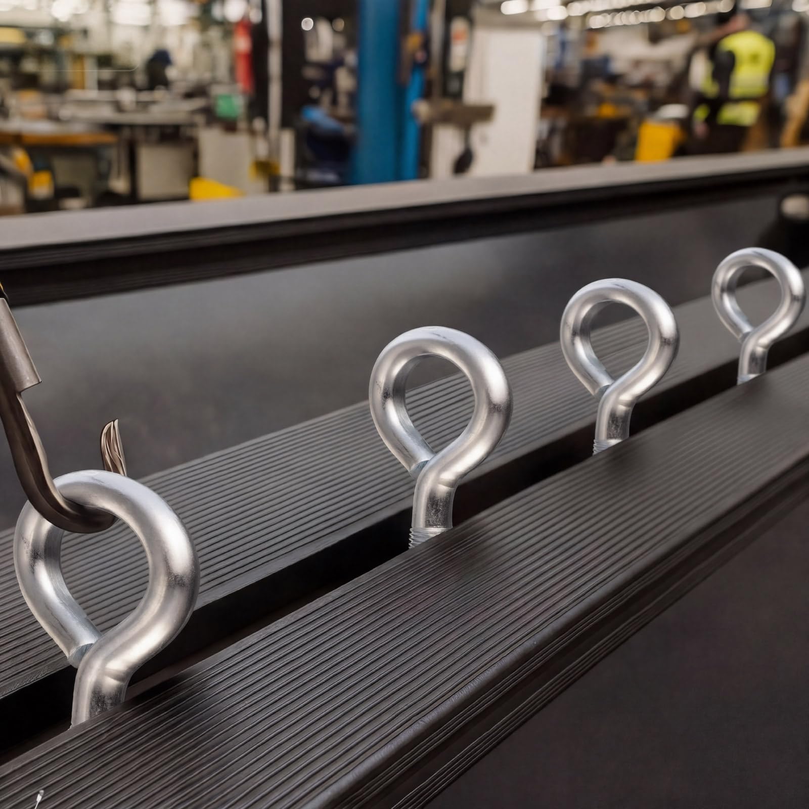 Confezione da 40 bulloni ad occhiello da 5/16-18 x 3-1/4 con dadi in acciaio zincato, ganci a vite per appendere, instradamento e ancoraggio dei cavi, hardware resistente per mobili fai da