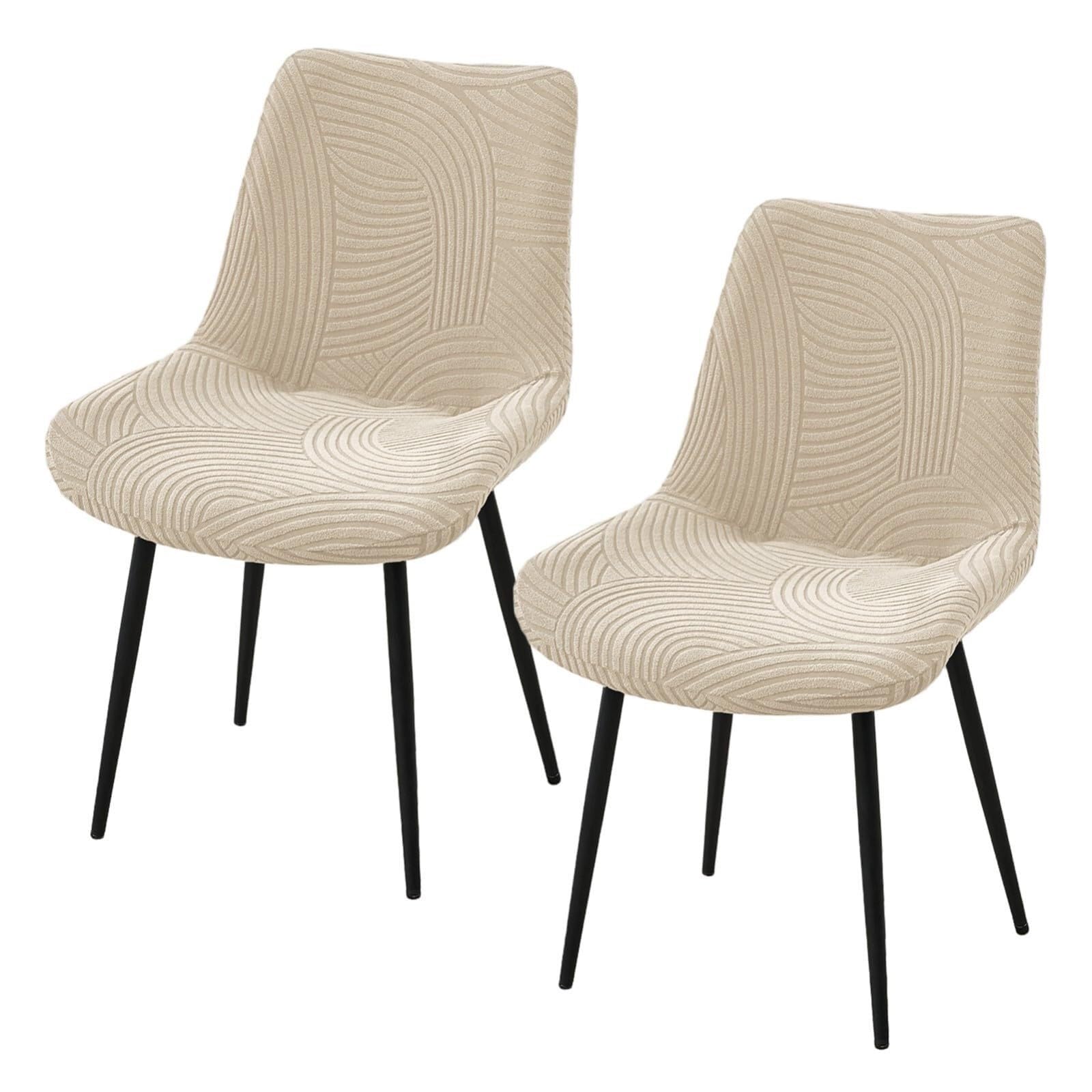 NMVAWIPT Stretch Shell Chair Covers, Armless Mid Century Modern Dining Slipcovers, Polyester Protectors, Machine Washable(21#,2pcs)