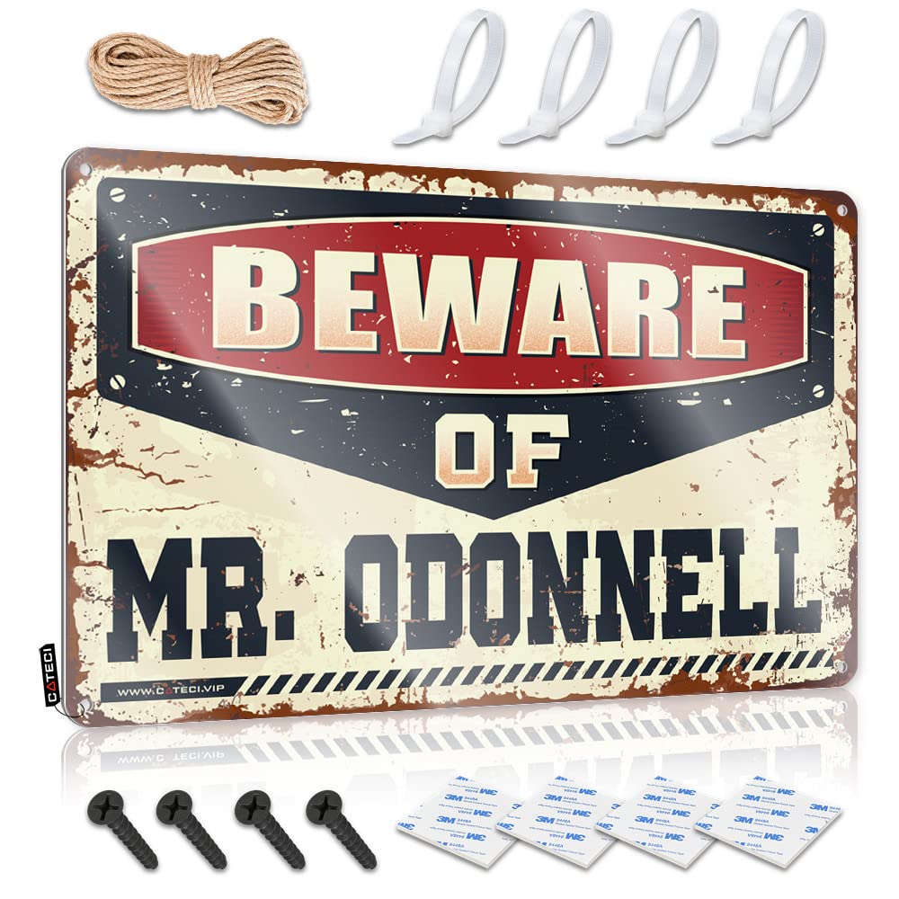 Fzfn Men's Colour Cool Wall Art Stuff Ready To Hang - Beware Of Mr. Odonnell Accessory For Bathroom(30X40cm)