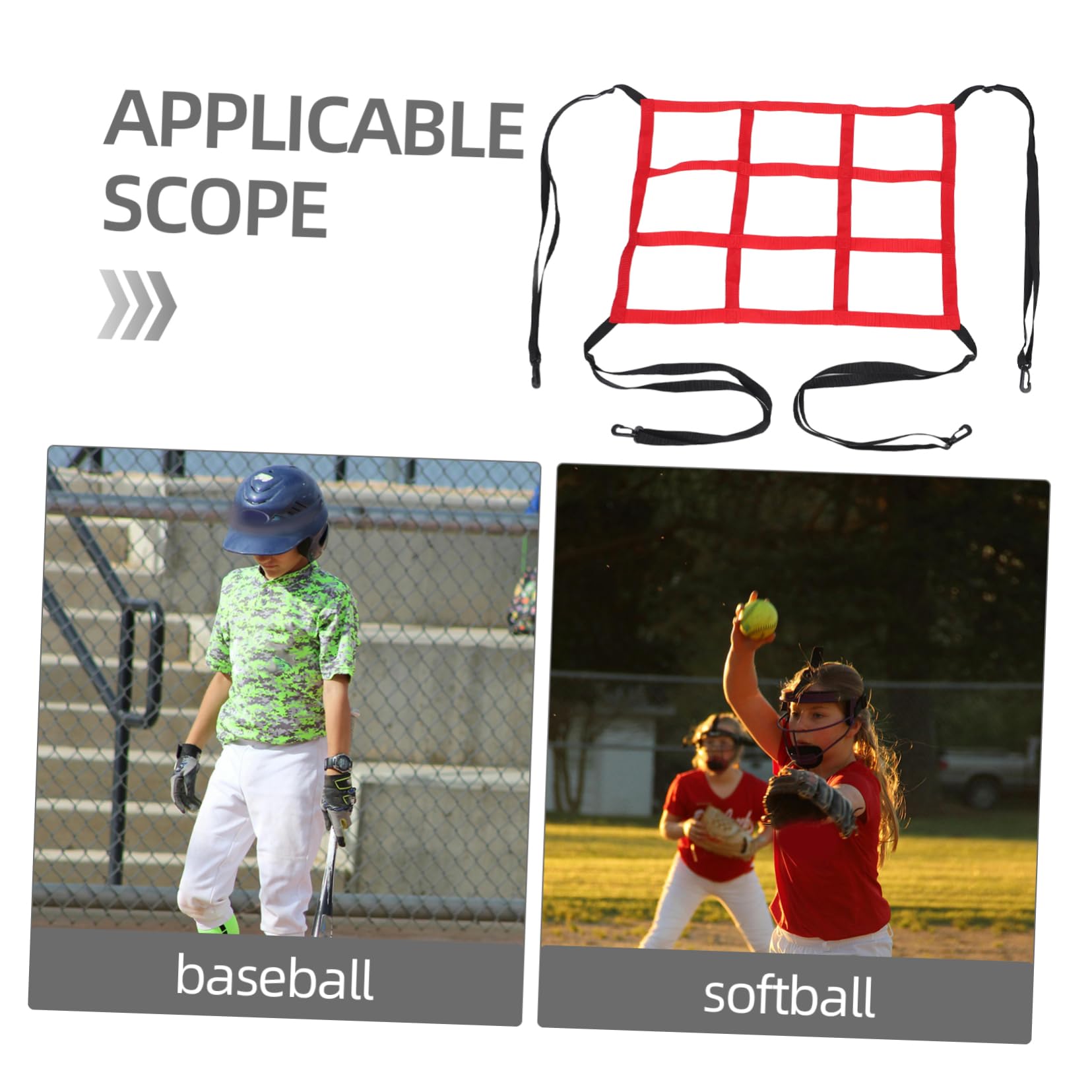 YARNOW Filet Cible de Frappe Ajustable en Polyester pour Baseball et Softball