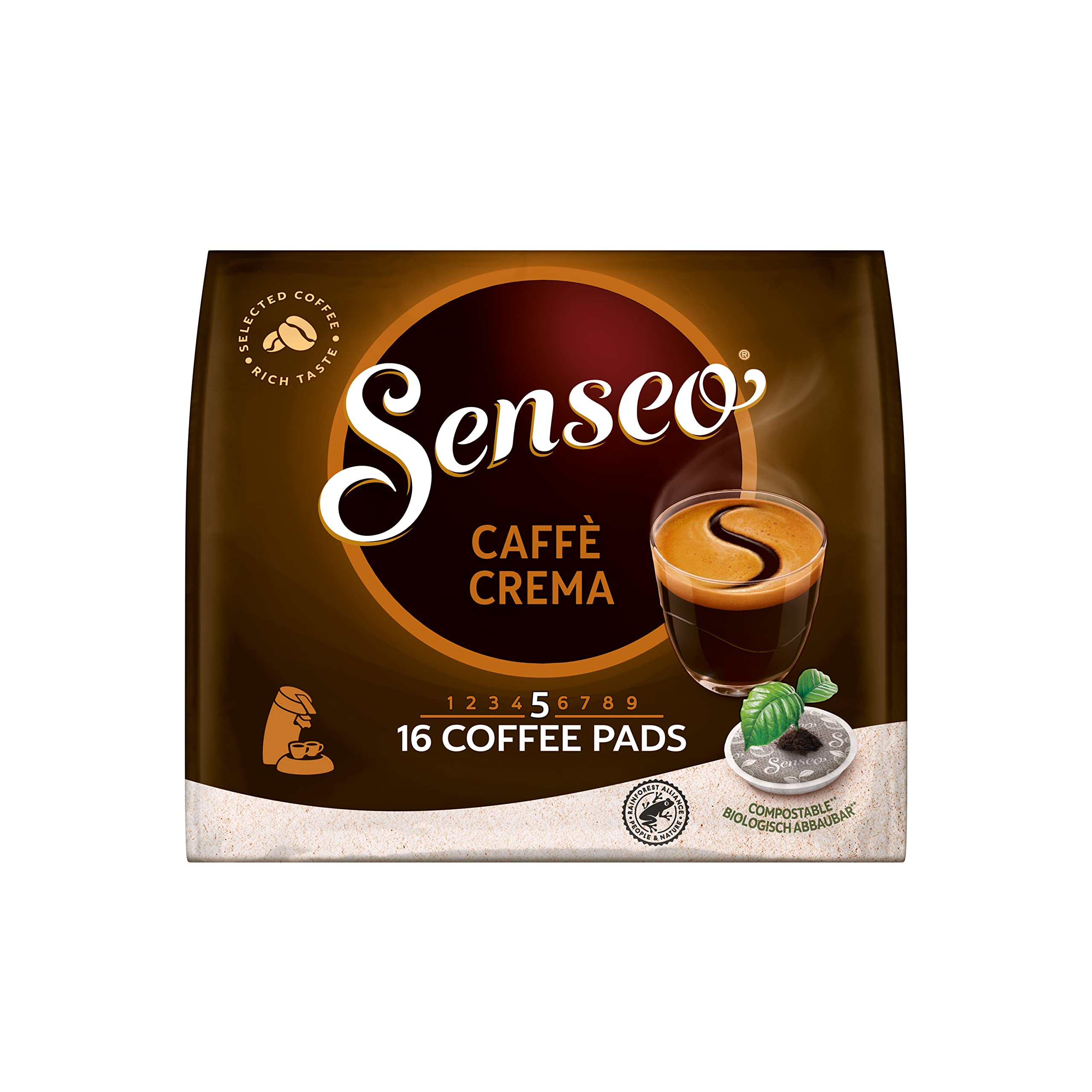 Senseo Pads Caffè Crema 80 saszetek kawy UTZ 5 x 16 napojów