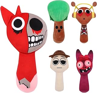 Comprar Sprunki Plush Sprunki - Cojín de peluche suave para Navidad, cumpleaños, para adultos y niños, color rojo oscuro