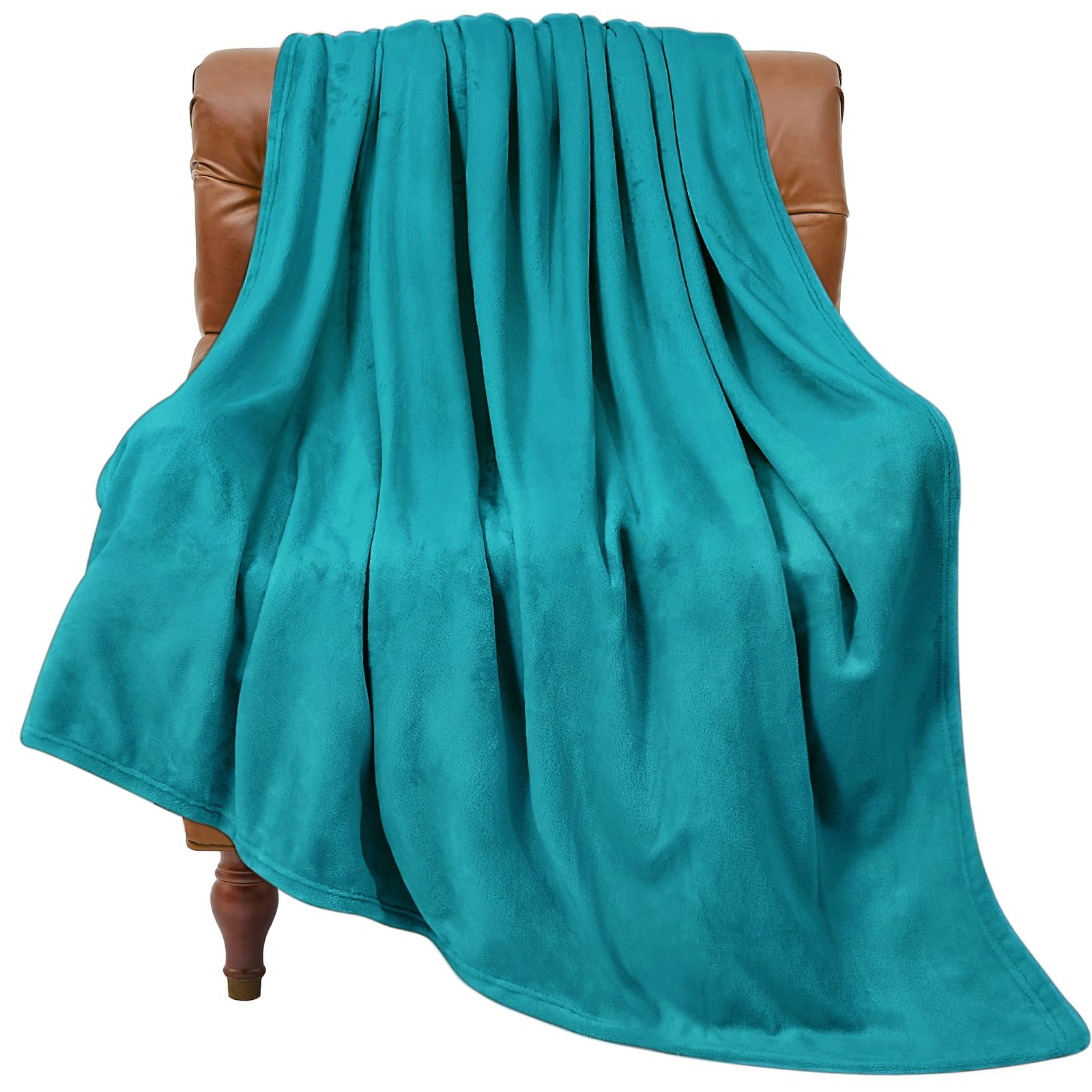BEDELITE Fleece Blanket Soft Plush Throw for Couch Teal Blue 50"x60" | Ultra Soft Fleece, Plush Microfiber, Lightweight Warmth, All Season Comfort, Fade Resistant, Machine Washable, Couch Sofa Bed