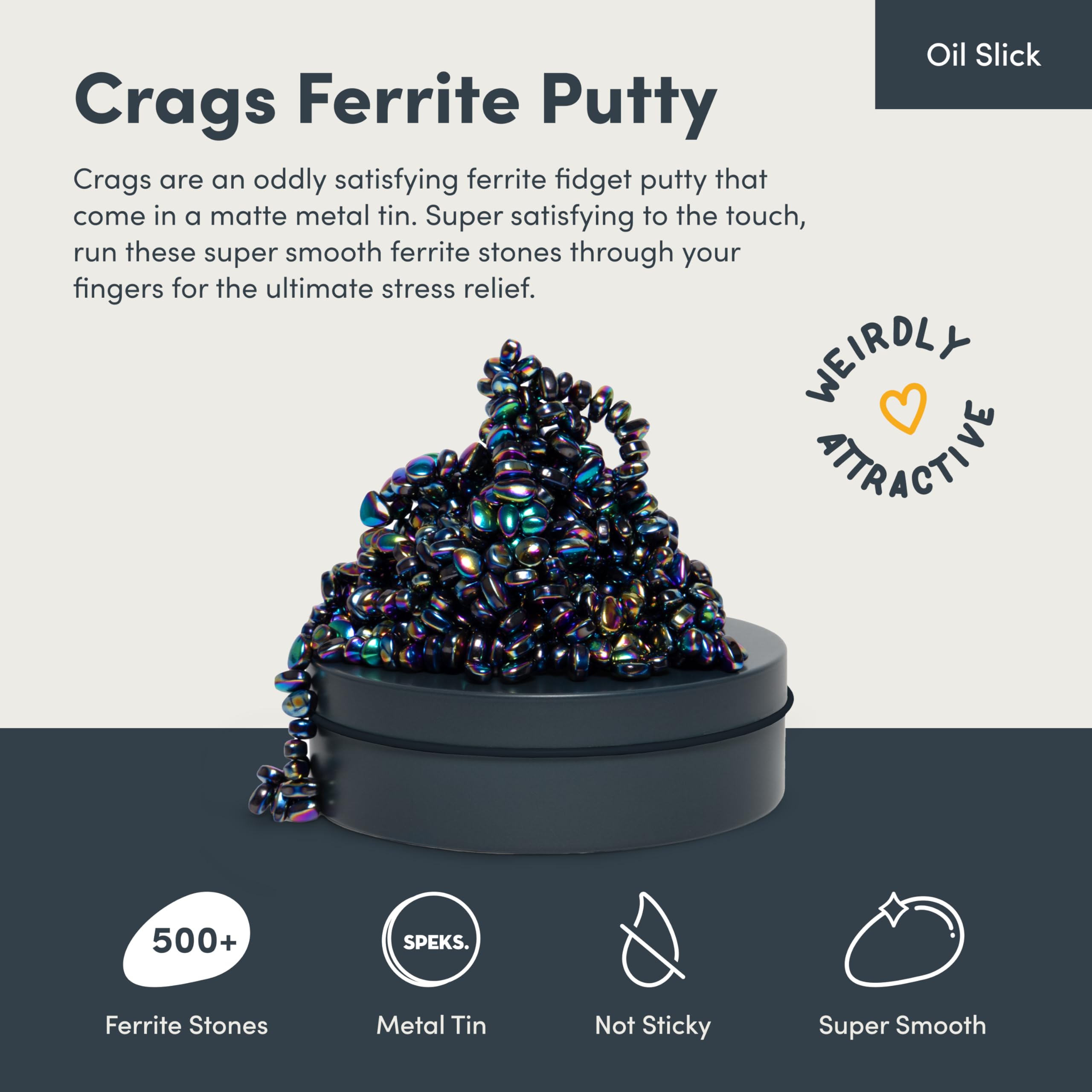 Crags Ferrite Putty, Over 500 Ferrite Stones In A Metal