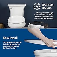 Vista 11 de Bio Bidet BB500 Heated Electric Bidet Seat with Warm Water Wash, Night Light, Low Profile Design, Elongated