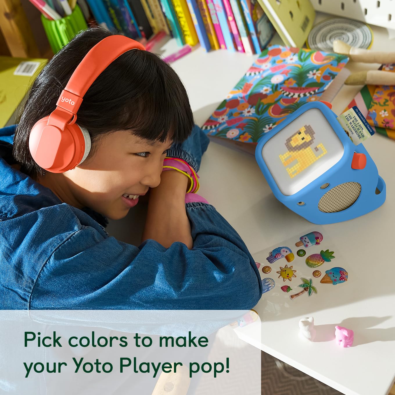 Yoto Adventure Jacket en Azul (3.ª generación) - Accesorio para niños Yoto Player, Funda de Silicona Antideslizante con Asa fácil de Transportar