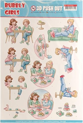 Yvonne Creations YVONNE PUNCHOUT SHET, us:one size, Me Time, Bubbly Girls