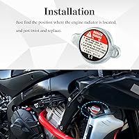 Vista 6 de FUSCH Tapa del radiador del motor 1.1 compatible con Suzuki GSX (R600, R750, R1000, S750) / RM(80, 85, 125, 250, Z-250, Z450) / V-Strom