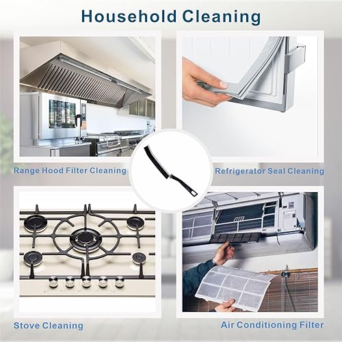 Miniatura 7 de Cepillo de limpieza de hendiduras de cerdas duras, cepillo de limpieza de huecos, cepillo de lechada para cocina, baño, bañeras