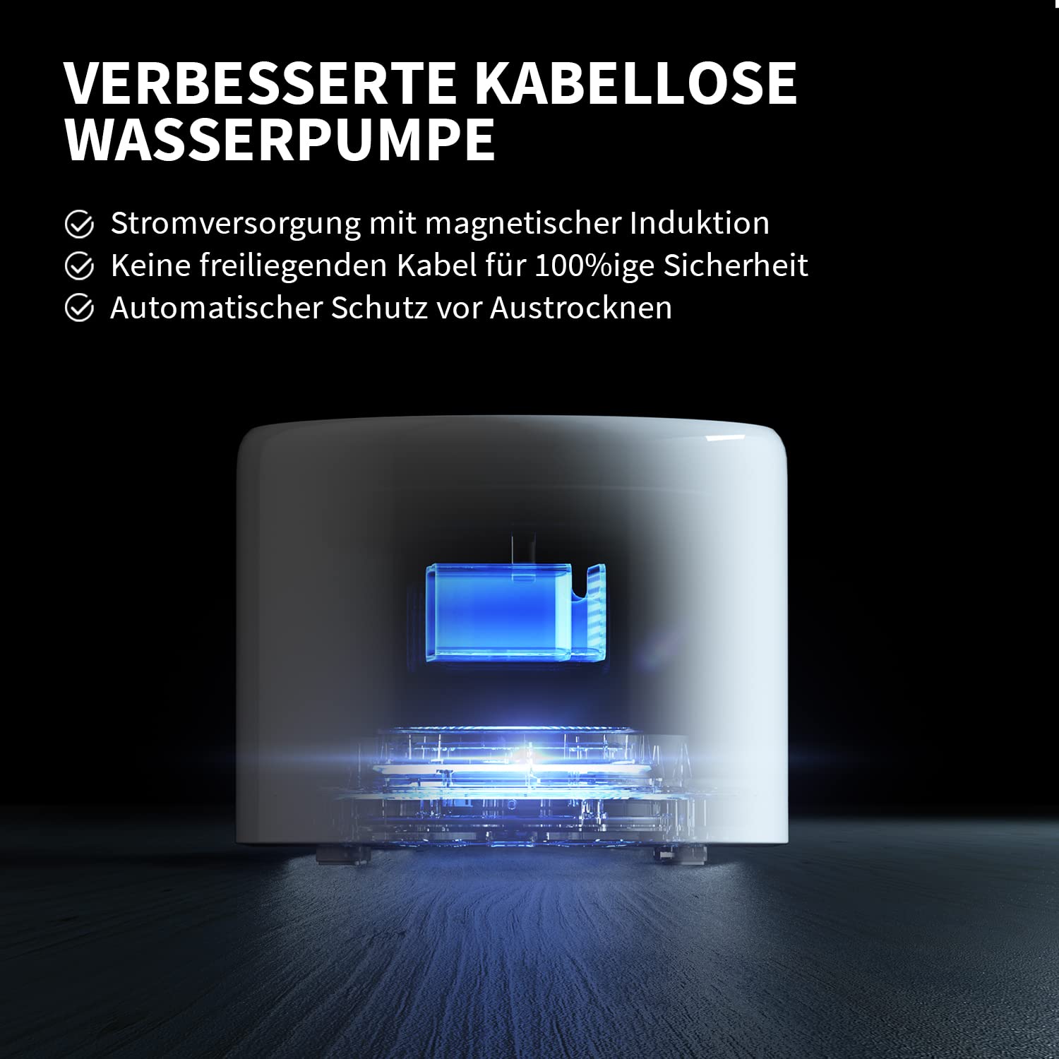 PETKIT Drahtlose Wasserpumpe Automatische intelligenter Trinkbrunnen für Katze und Hund, Auskleidung aus rostfreiem Stahl, Beherbergt Nicht leicht Bakterien