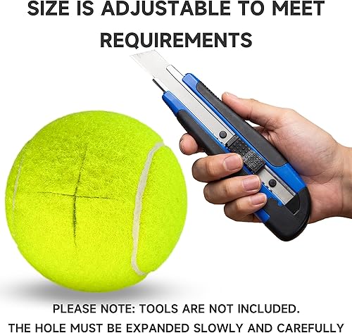 Miniatura 3 de Paquete de 4 pelotas de tenis para caminar, pelotas de tenis precortadas para patas de caminante o muebles, deslizadores de esquí y almohadillas de