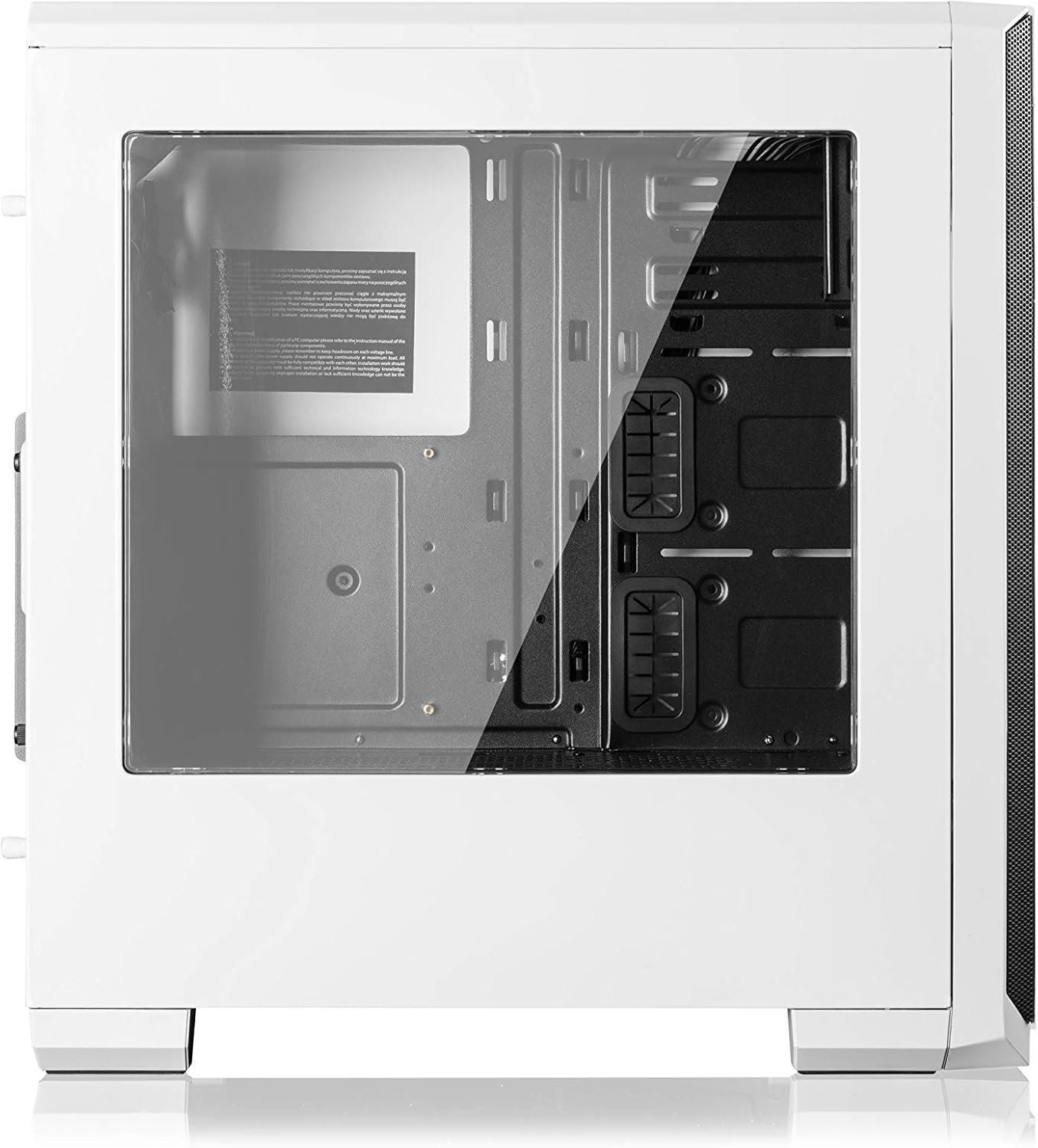 Modecom Oberon Pro Glass PC Case, side view with tempered glass panel