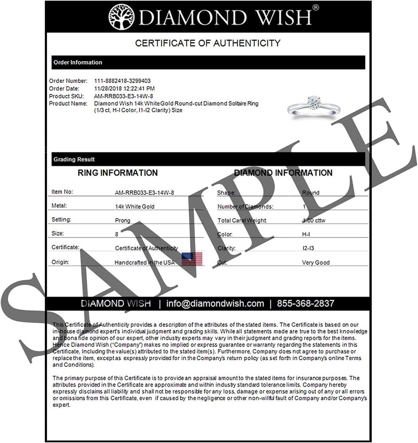 Diamond Wish 1/2 to 2 Carat Blue Lab Grown Diamond Solitaire Engagement Ring for Women in 14k Gold (Fancy Blue, VS-SI1, cttw) Anniversary Promise Ring Size 4 to 9