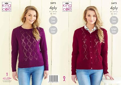 King Cole 5473 Knitting Pattern Womens 