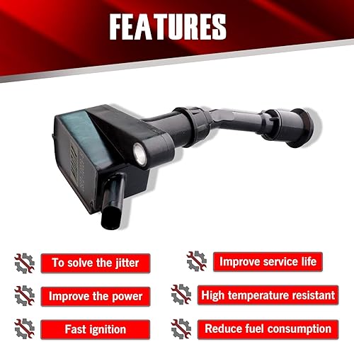 Vista 24 de Juego de 4 bobinas de encendido UF491 C1552 compatibles con Chevrolet Buick Cobalt LaCrosse - 2.0L 2.2L 2.4L Reemplazar D522C, 12638824, 12578224