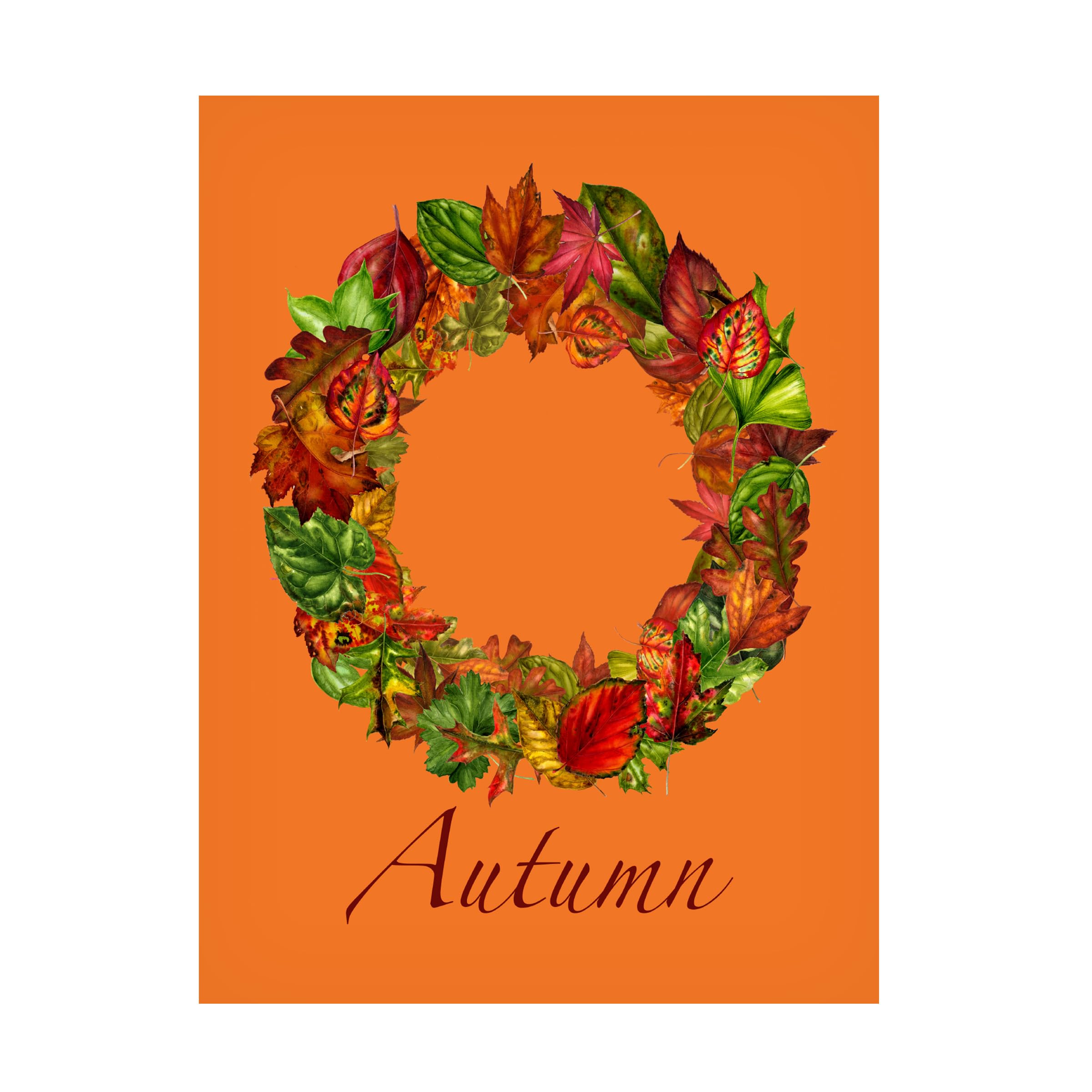 Mindy Lighthipe Artist LLC 'Fall Leaves Wreath' Canvas Art