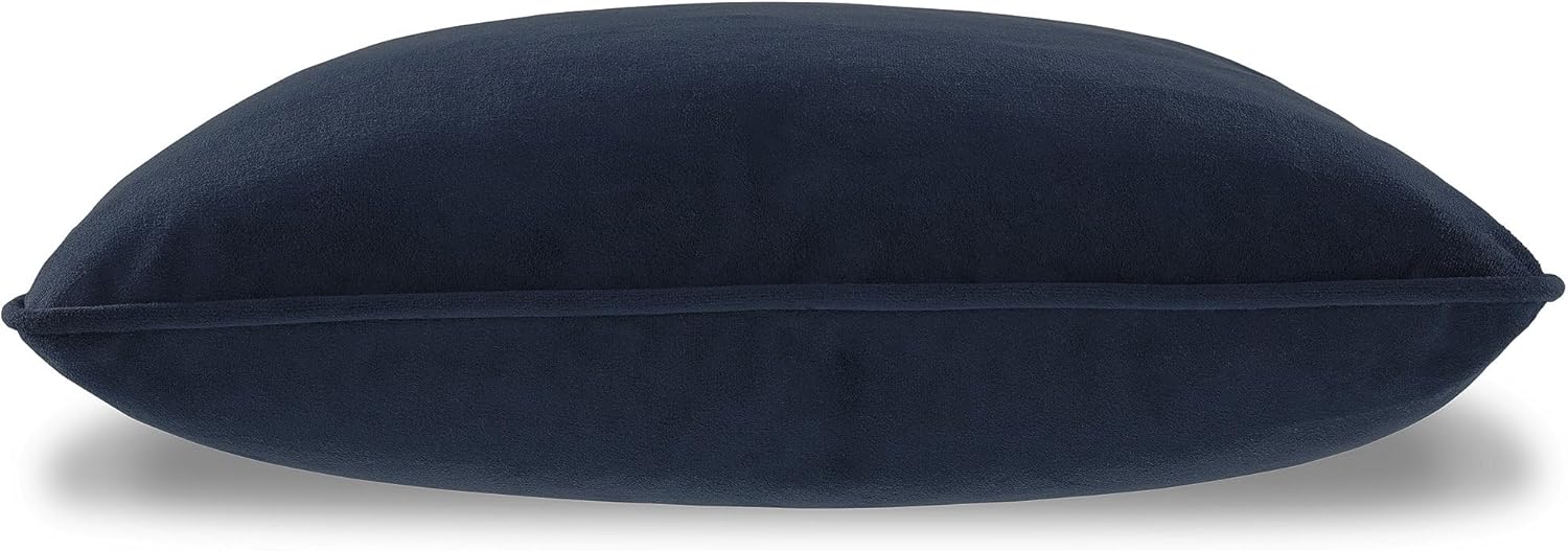 Signature Design by Ashley Caygan Contemporary Square Polyester Pillow with Feather Fill, 20" x 20", Machine Washable, Blue