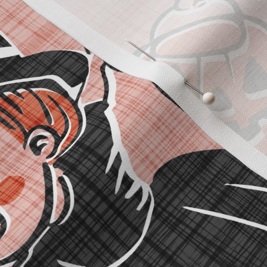 Spoonflower Fabric - Retro Halloween Whimsical 1950S Ghost Pumpkin Witch Bats Jack O Printed on Petal Cotton Fabric Fat Quarter - Sewing Quilting Apparel Crafts Decor