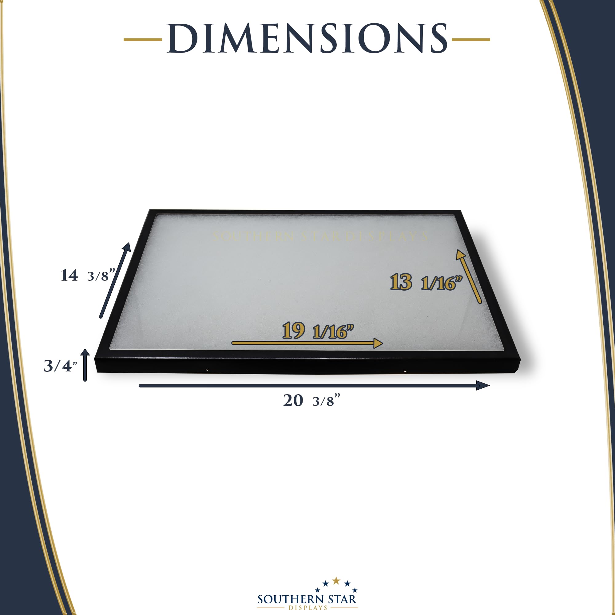 3 Pack of Riker Display Cases 14 x 20 x 3/4 for Collectibles Jewelry Arrowheads