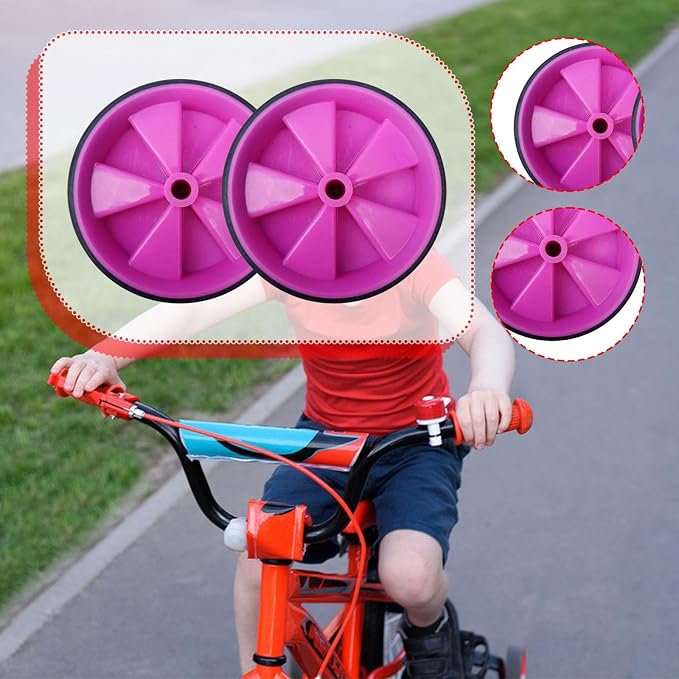 Ruedas de entrenamiento para bicicleta infantil Kowaku rosa miniatura 4