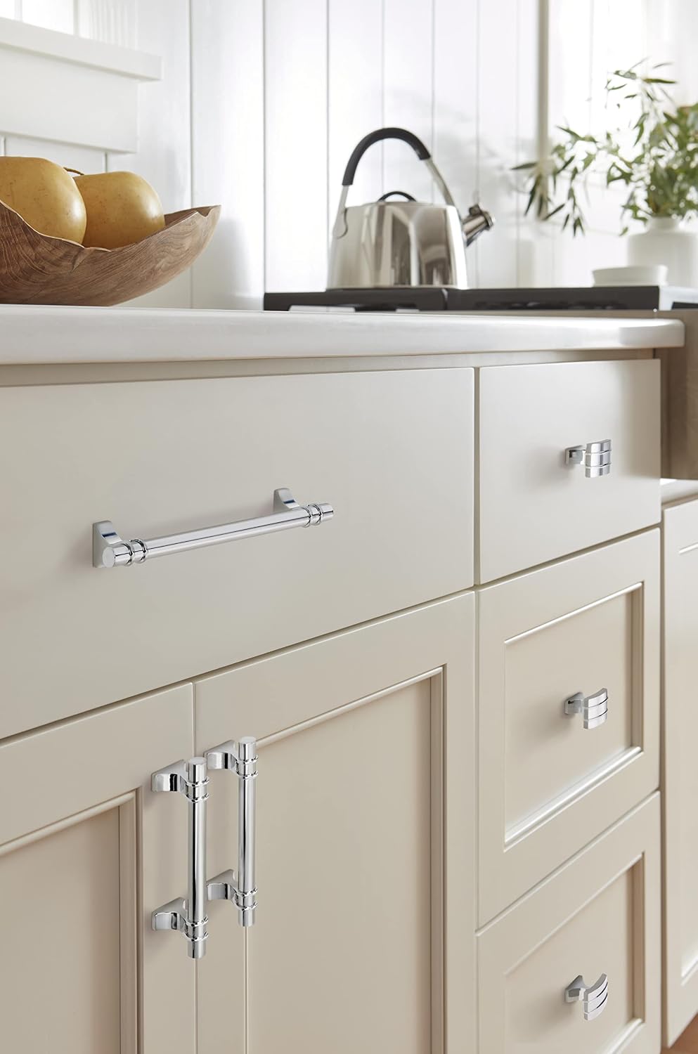 Amerock | Cabinet Knob | Polished Chrome | 1-1/2 inch (38 mm) Length | Davenport | 2 Pack | Drawer Knob | Cabinet Hardware