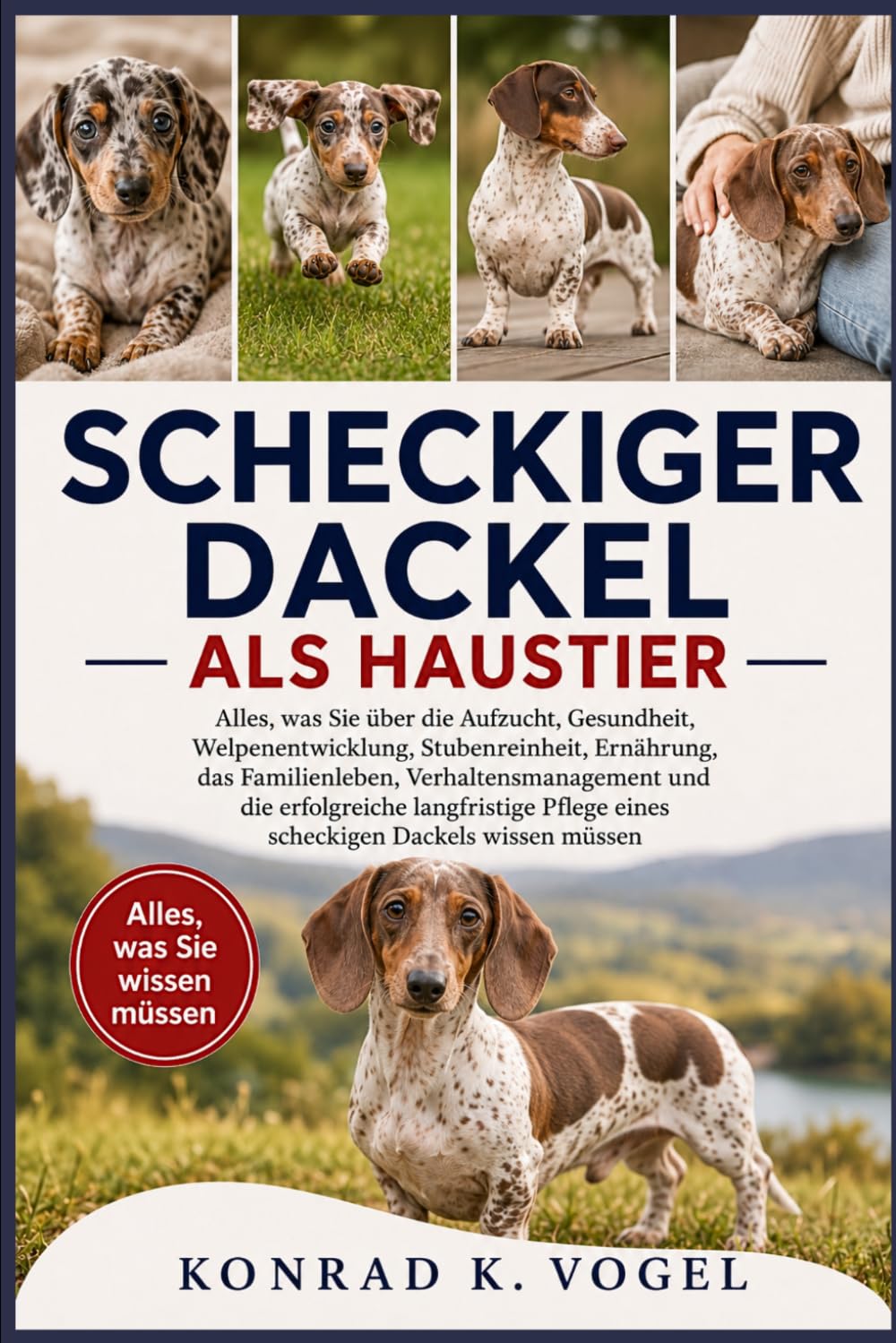 SCHECKIGER DACKEL ALS HAUSTIER: Alles, was Sie über die Aufzucht, Gesundheit, Welpenentwicklung, Stubenreinheit, Ernährung, das Familienleben, ... Pflege eines scheckigen Dackels wissen müssen