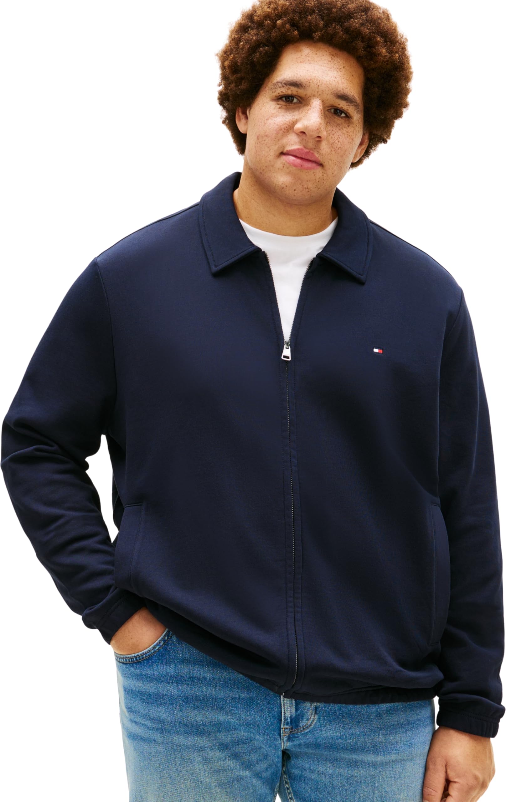 Tommy Hilfiger BT-Essential Terry Ivy Jacket-b Mw0mw44056 Sudadera con Cremallera Hombre