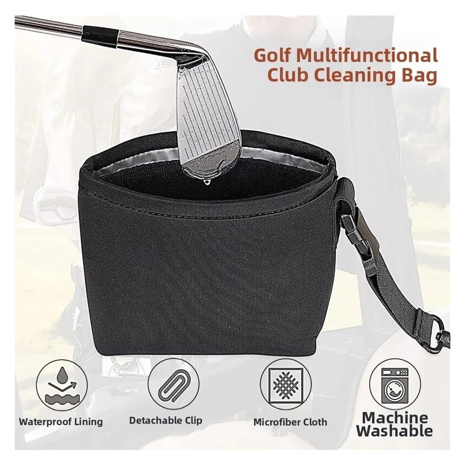 Bolsa de Limpieza portátil for Palos Golf con Tela