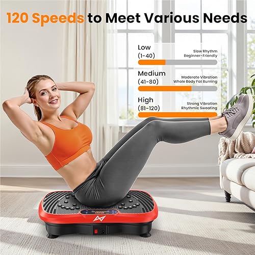 Miniatura 5 de AXV Vibration Plate Fitness Platform Exercise Machine Vibrating Shaking Full Body Shaker Workout Vibrate Stand Shake Board Sport Gym for Weight Loss