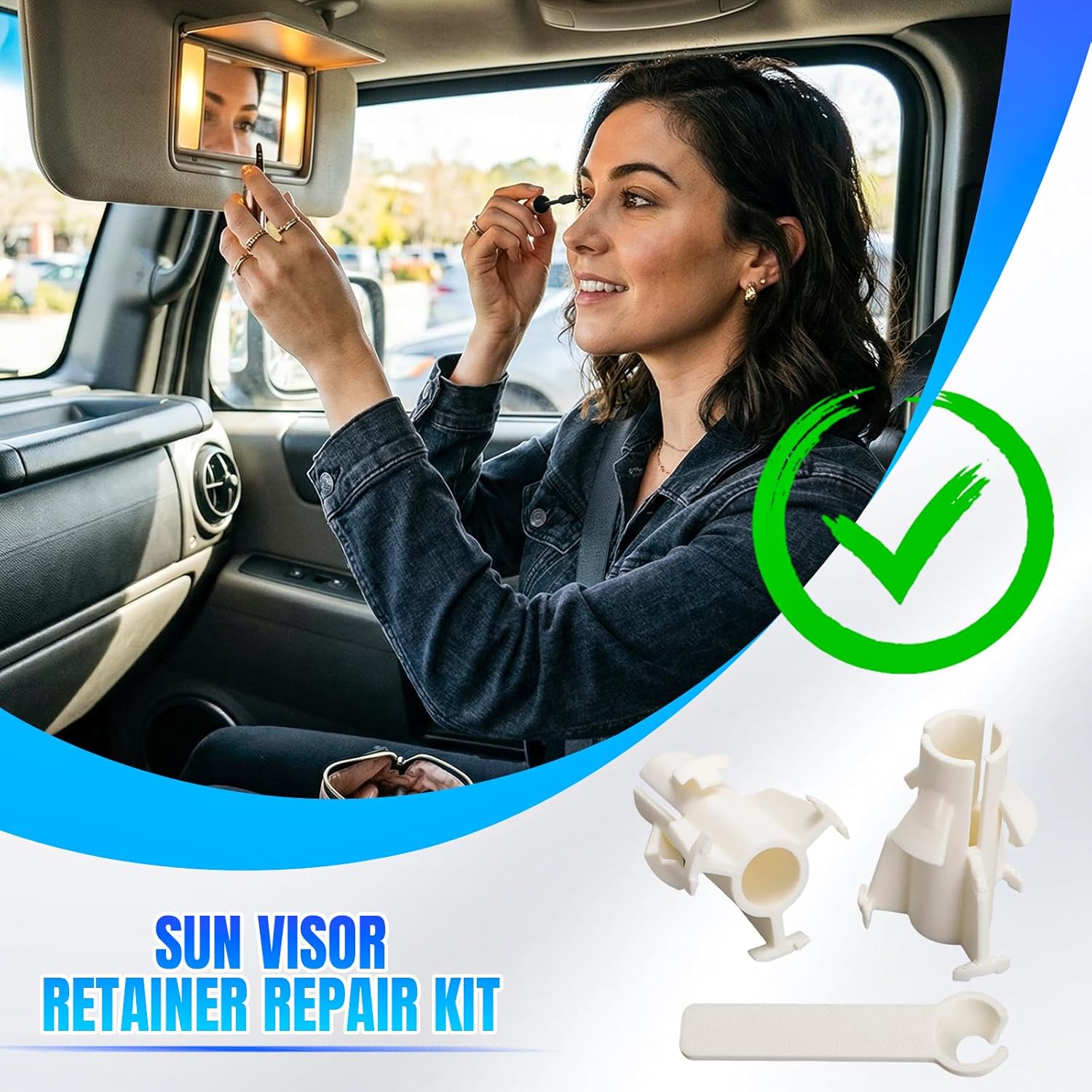 AUTOVIC Sun Visor Retainer Clip Repair Kit for 2003-2009 Hummer H2 Replaces 15938027 15938026 with Removal Tool