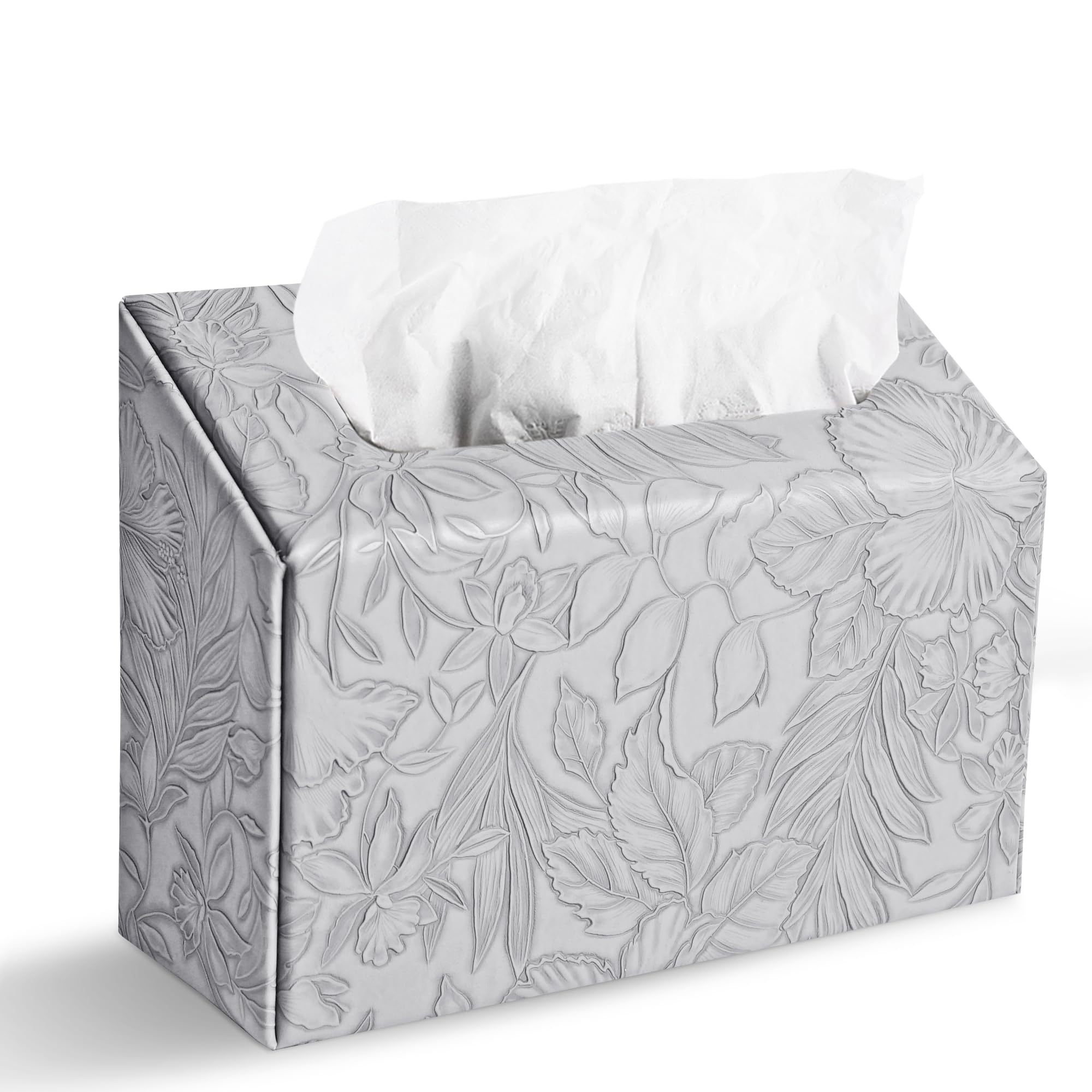 Hennaja Hand Towels Box Cover PU Leather Tissue Box Cover Holder Compatible with Kleenex Disposable Paper Hand Towels