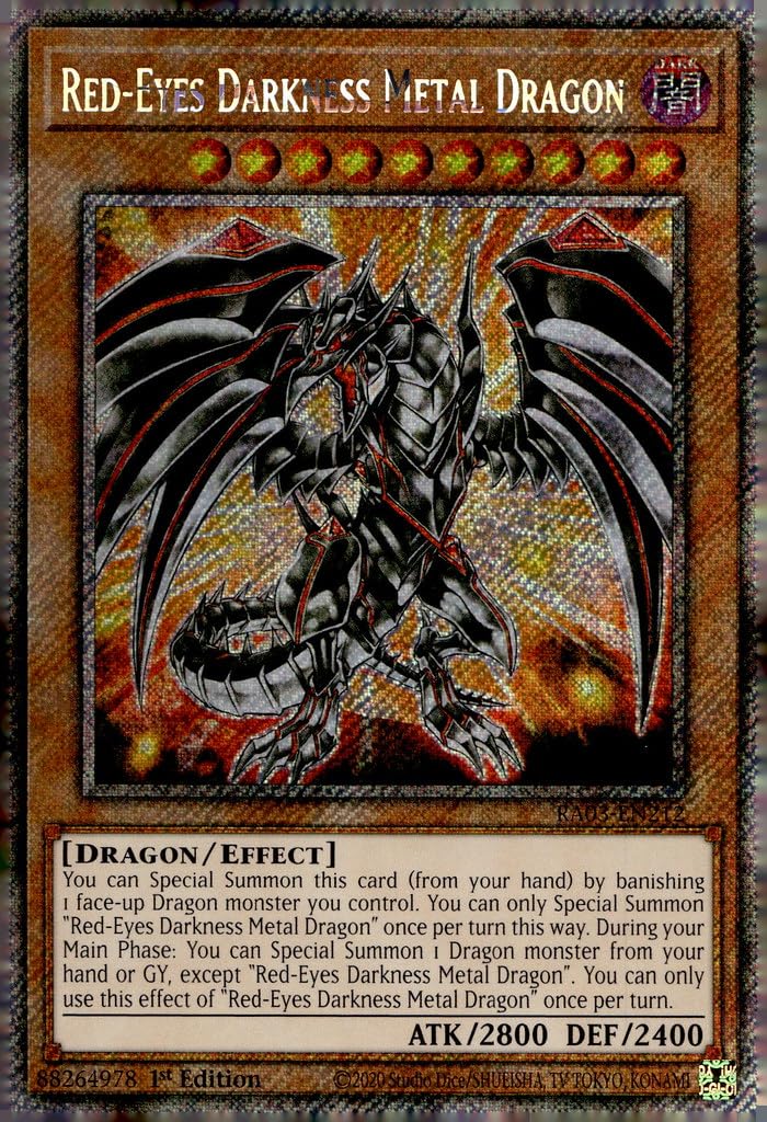 Amazon.com: Red-Eyes Darkness Metal Dragon (Platinum Secret Rare