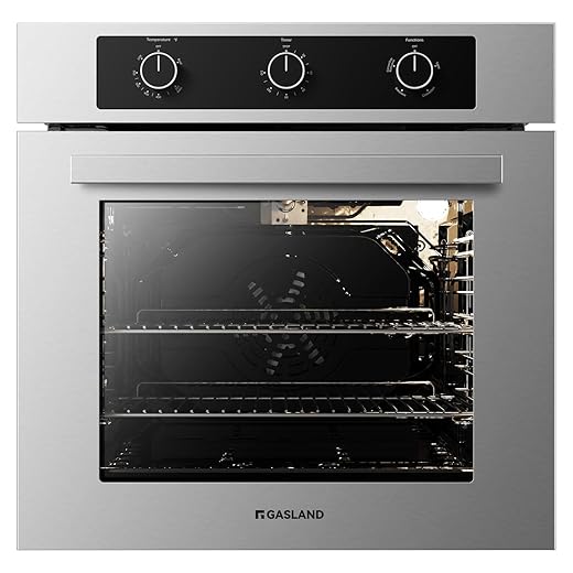 GASLAND 24 Gas Wall Oven, ETL Certified Natural Gas Wall Oven, Built-in Single Wall Oven, with Bake Broil Rotisserie Functions, Timer and Convection Fan, 120V Cord Plug, Stainless Steel