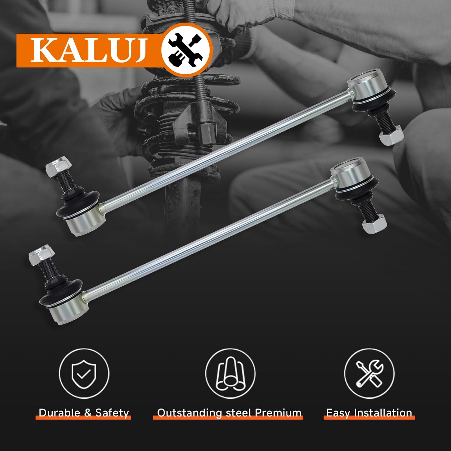 K90344 Front Stabilizer Sway Bar End Links Kit Compatible with Toyota Highlander 2001-2019, for Camry Avalon Venza Solara, Compatible with Lexus RX350 RX400h RX330 ES330 ES300, 2PCS