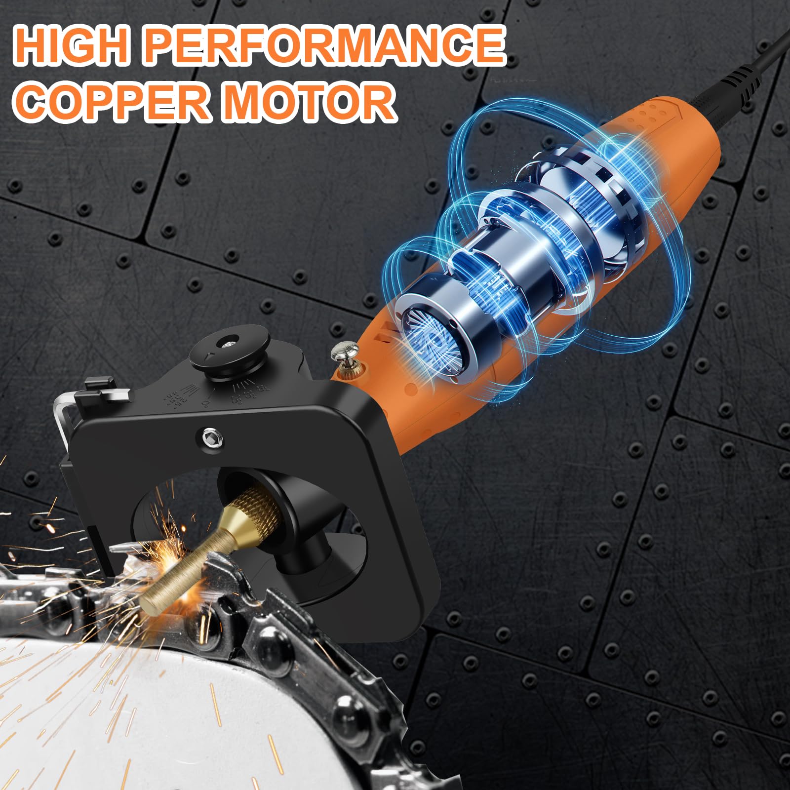 Amazon.co.jp: NAZZO 電動チェーンソーシャープナーキット 120V、高速