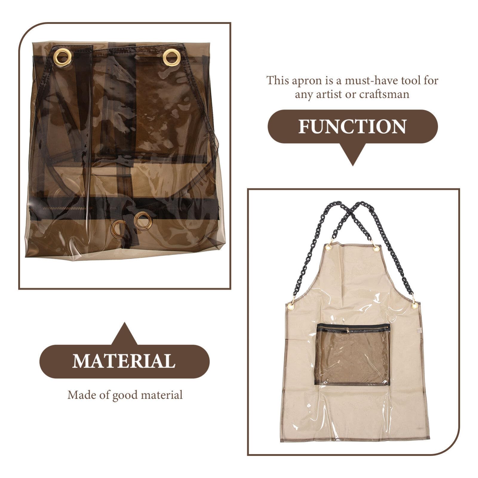 Tablier de Protection Tpu Beige pour Peinture et Travaux Créatifs