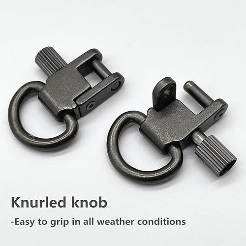 Miniatura 4 de AOOK Soportes giratorios para rifle y escopeta, clips de accesorios de honda resistentes (gris plateado)