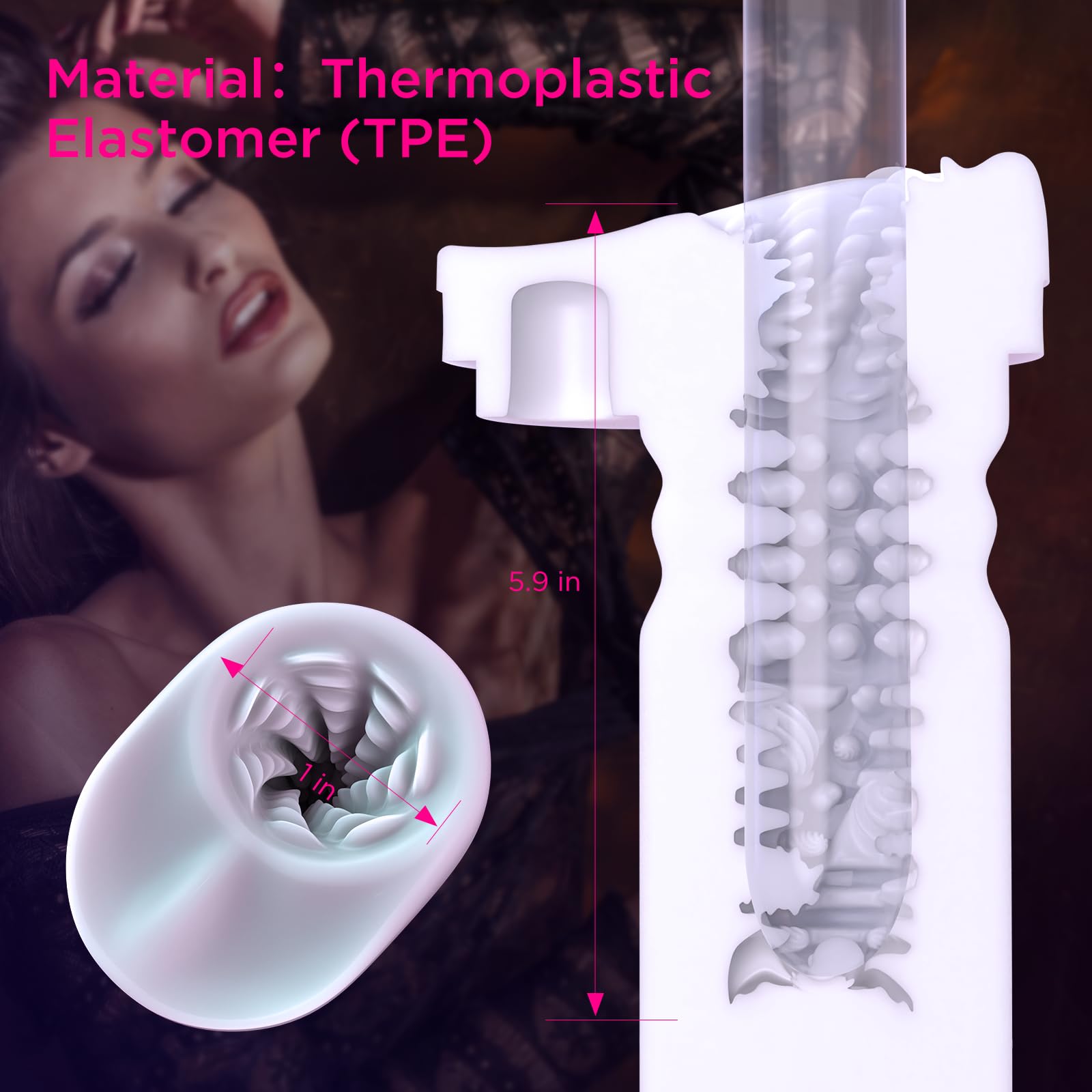 “THE WIND” Masturbateurs Masculins Véritable Doublure De Viande, Sex Toýs Pour Homme, Masturbâteur Homme Mains Libres Canal étroit Matériau TPE, “THE WIND” Sex Toys Accessoires(Style Serré)