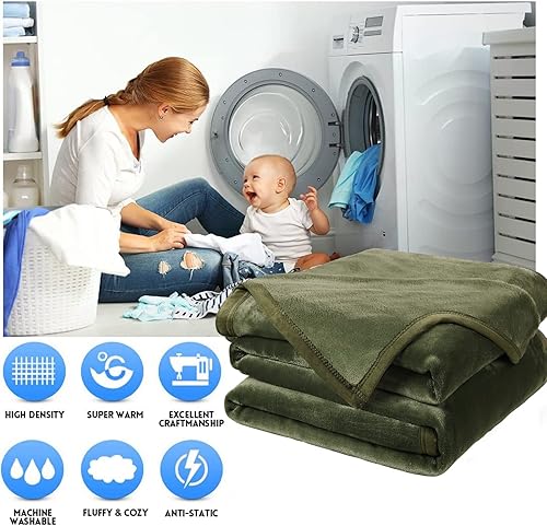 Miniatura 10 de Easeland - Manta suave, cálida y esponjosa de microfelpa, manta de lana térmica, liviana, para sofá o cama
