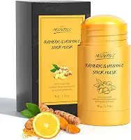 Máscara em bastão de argila de açafrão, máscara orgânica de vitamina C para limpeza de cravos, máscara de lama de argila para limpeza profunda dos poros melhora a acne da pele, máscara facial com