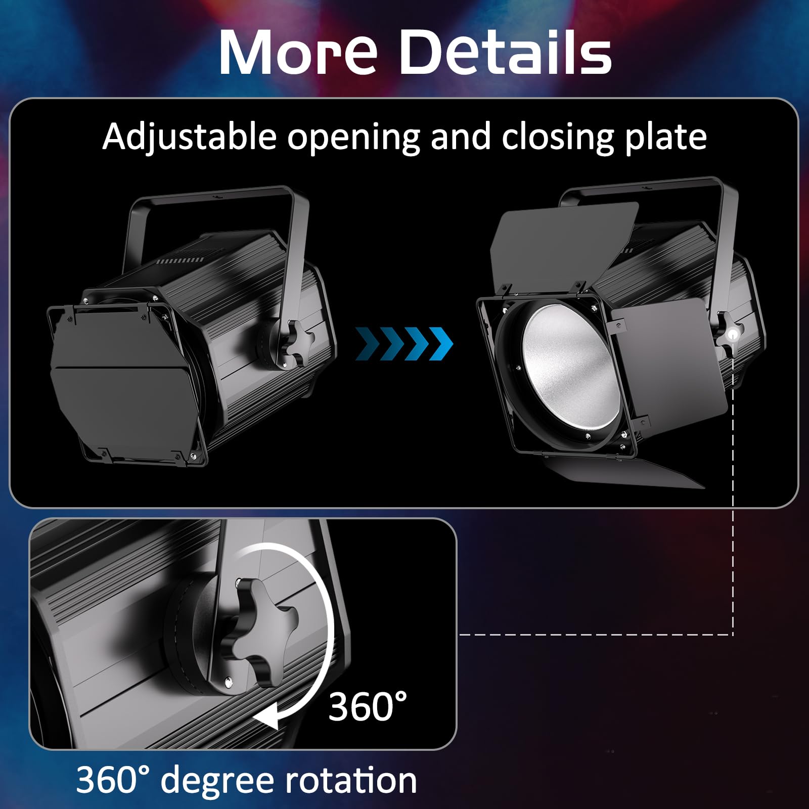 Luce Da Palco COB LED 200W | RGBWA+UV | DMX/Sound/Auto | 6 In 1 | Per Feste, Matrimoni E Eventi - Foto 3