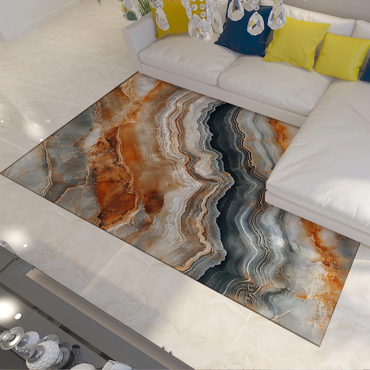 Tapis de bureau 120x150 antidérapant et entièrement lavable en machine