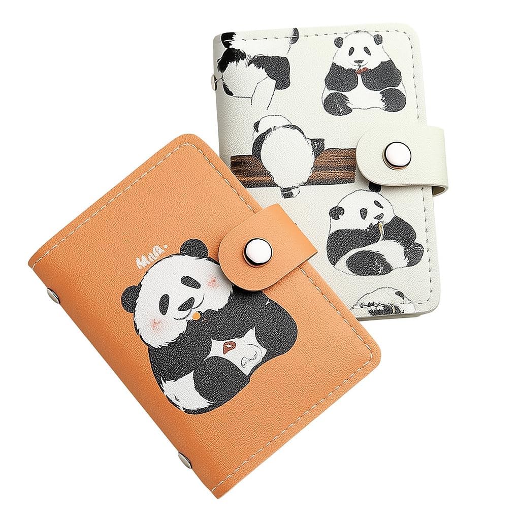 heylark Cute Panda Card Holder Wallet – Panda Print Card Storage Bag | Portable Mini Card Organizer for ID, Credit, Debit, Travel, Office & School Use – Compact Animal Design Card Purs-picture-41
