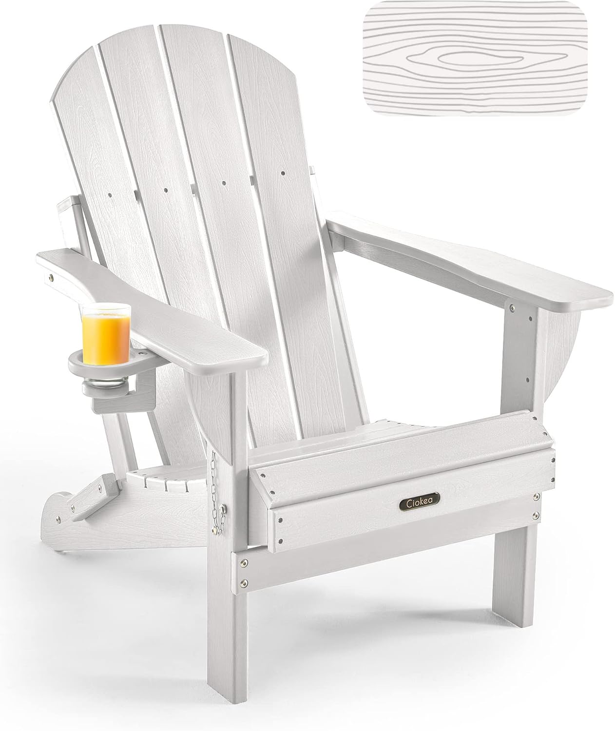Ciokea Folding Adirondack Chair Wood Texture Chaise Lounge