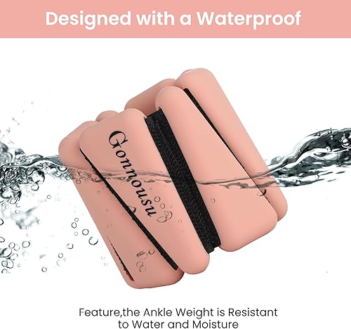 Miniatura 3 de Pesas de muñeca ajustables para mujeres y hombres, juego de 2 pesas de tobillo, (1 libra cada una) para entrenamiento mejorado, perfectas para yoga,