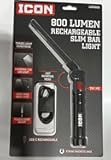 Generic ICON 800 Lumen LED Rechargeable Magnetic Handheld Foldable Slim Bar Work Light, Black