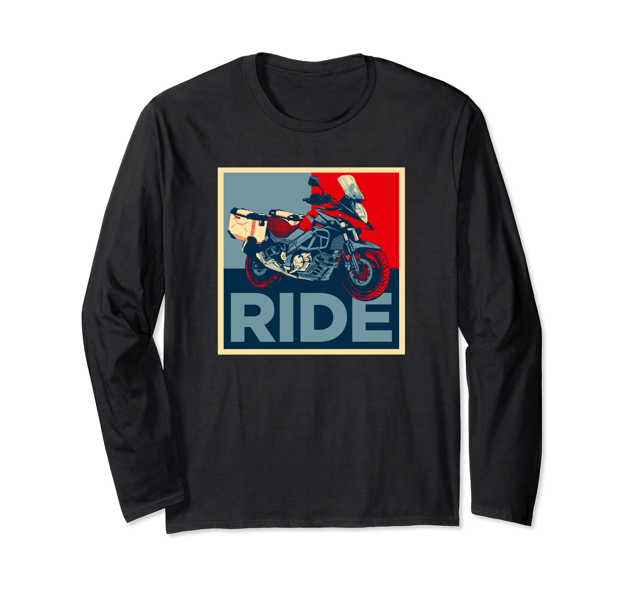 Adventure Dual Sport V-Strom Motorcycle Ride Design Long Sleeve T-Shirt