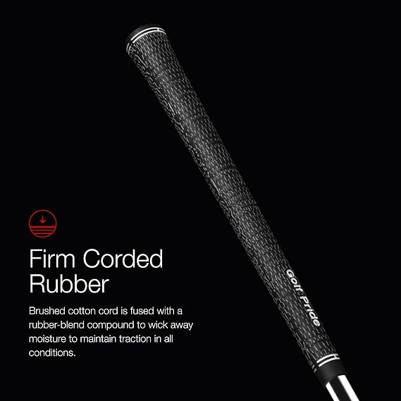 Golf Pride Tour Velvet Cord Golf Grip - Grip with Brushed Cord Technology & Traditional Taper - Perfect for All Weather Conditions & Sweaty Hands - Standard & Midsize - For Men & Women